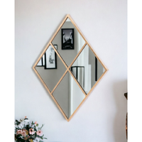 41" Gold Diamond Steel Framed Accent Mirror