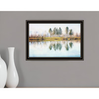 Lake Reflections Black Framed Print Wall Art