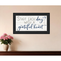 Grateful Heart Black Framed Print Wall Art
