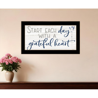 Grateful Heart Black Framed Print Wall Art