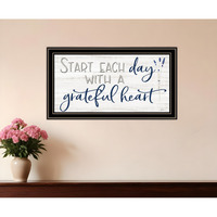Grateful Heart Black Framed Print Wall Art