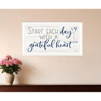 Grateful Heart White Framed Print Wall Art