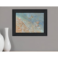 Seashore Star Black Framed Print Wall Art
