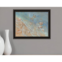 Seashore Star Black Framed Print Wall Art