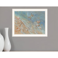 Seashore Star White Framed Print Wall Art