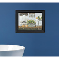 Fluffy Towels Black Framed Print Wall Art