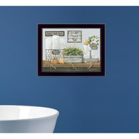 Fluffy Towels Black Framed Print Wall Art