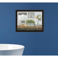 Fluffy Towels Black Framed Print Wall Art