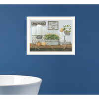 Fluffy Towels White Framed Print Wall Art