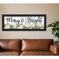 Merry and Bright Black Framed Print Wall Art