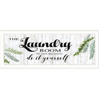 The Laundry Room White and Brown Framed Print Laundry Wall Art