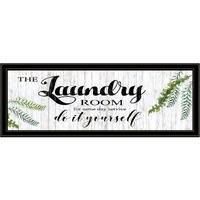 The Laundry Room Black and Brown Framed Print Laundry Wall Art
