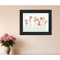FIND BEAUTY IN THE MOMENT Black Framed Print Wall Art