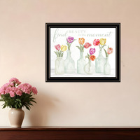FIND BEAUTY IN THE MOMENT Black Framed Print Wall Art