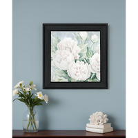 Peaceful Peonies In Full Bloom Black Framed Print Wall Art