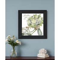 SCATTER YOUR JOY WITH FLOWERS Black Framed Print Wall Art