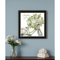 SCATTER YOUR JOY WITH FLOWERS Black Framed Print Wall Art