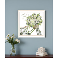 SCATTER YOUR JOY WITH FLOWERS White Framed Print Wall Art