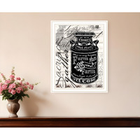 FARM SWEET FARM MILK CAN White Framed Print Wall Art