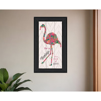Be A Flamingo Black Framed Print Wall Art