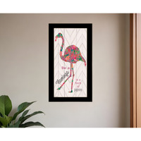 Be A Flamingo Black Framed Print Wall Art