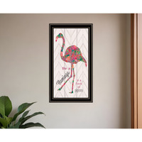 Be A Flamingo Black Framed Print Wall Art
