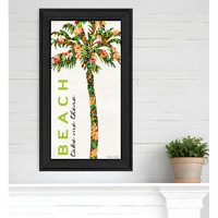 Beach Take Me There Black Framed Print Wall Art
