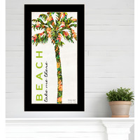 Beach Take Me There Black Framed Print Wall Art