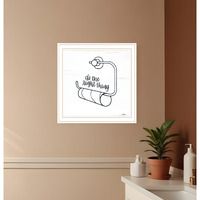 Empty Toilet Paper Roll White Framed Print Wall Art