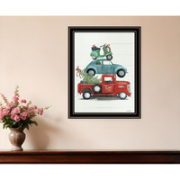 Holiday Travels Black Framed Print Wall Art