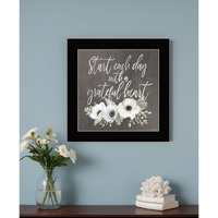 Grateful Heart Black Framed Print Wall Art