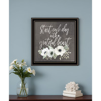 Grateful Heart Black Framed Print Wall Art