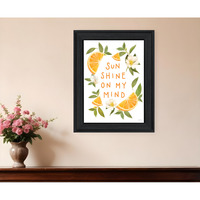 Sun Shine on My Mind Black Framed Print Wall Art