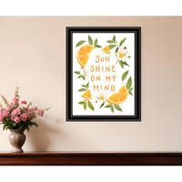 Sun Shine on My Mind Black Framed Print Wall Art