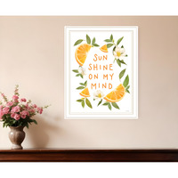 Sun Shine on My Mind White Framed Print Wall Art