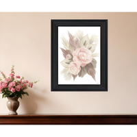 BOHEMIAN BOUQUET Black Framed Print Wall Art
