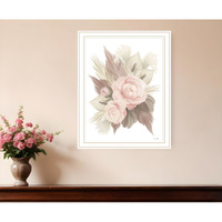 BOHEMIAN BOUQUET White Framed Print Wall Art