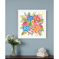 Spring Floral White Framed Print Wall Art