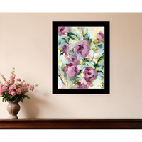 Abstract Floral Black Framed Print Wall Art