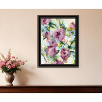 Abstract Floral Black Framed Print Wall Art