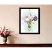 Flower Farm Bouquet Black Framed Print Wall Art