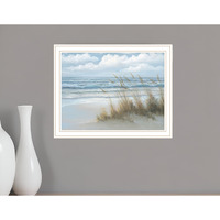 Sea Oats White Framed Print Wall Art