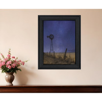 Starlit Night Black Framed Print Wall Art