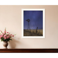 Starlit Night White Framed Print Wall Art