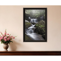 Ricketts Waterfall Black Framed Print Wall Art