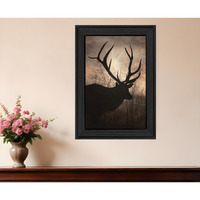 Elk Sunrise Black Framed Print Wall Art