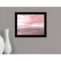 Pink Beach Emotions Black Framed Print Wall Art