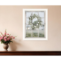 Spring Farm View White Framed Print Wall Art