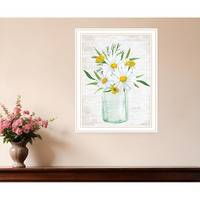 Floral Bouquet White Framed Print Wall Art