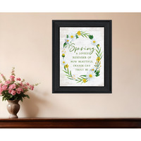 Spring Reminder Black Framed Print Wall Art